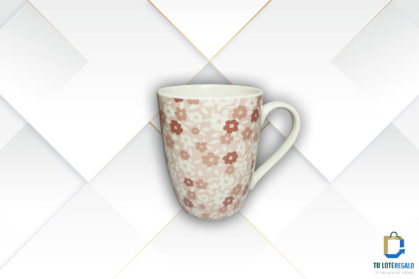 taza flores rosas